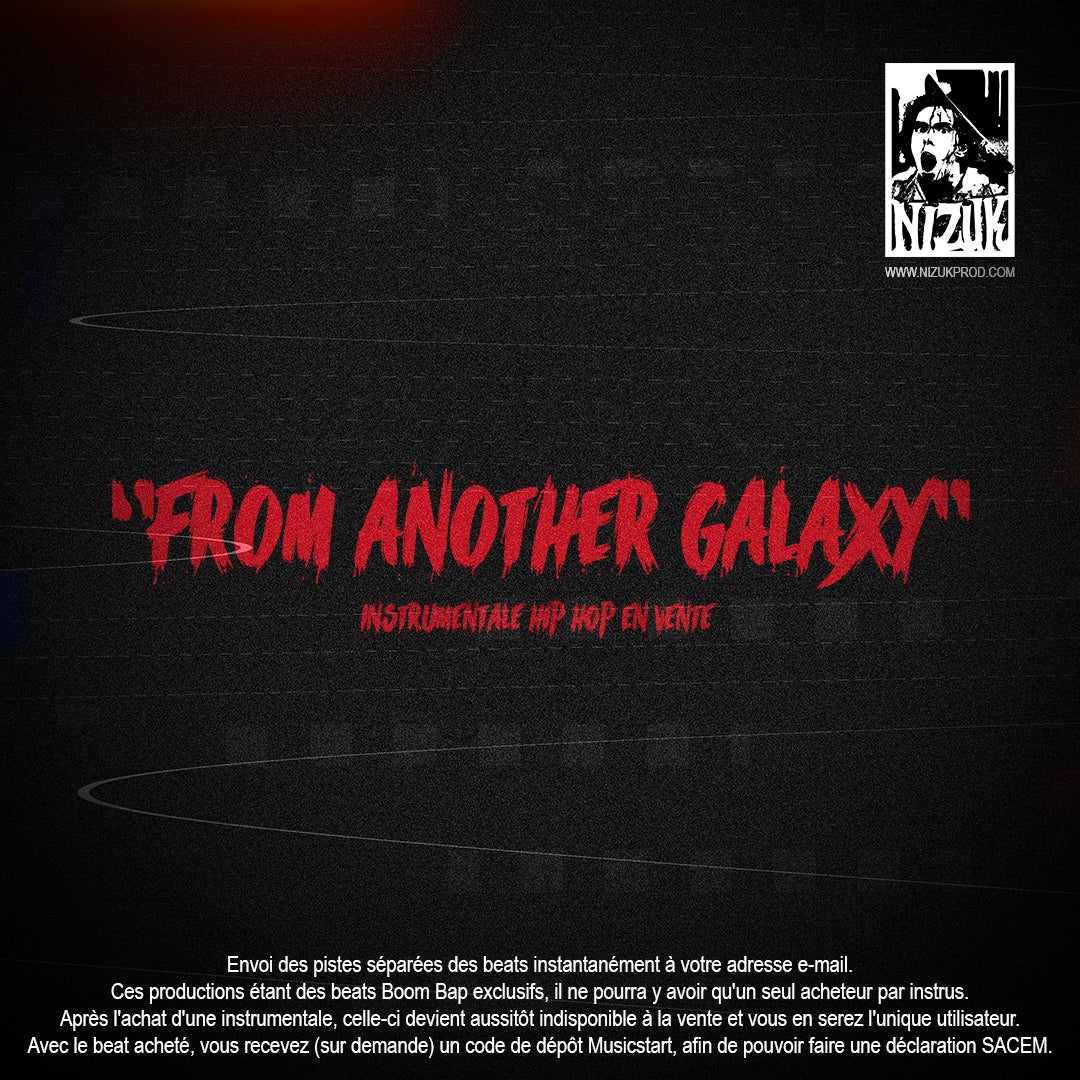 From Another Galaxy, nizuk, beat for sale, boom bap hip hop instrumental, instru rap à vendre, beat a la venta, 12bit hip hop beat, low def prod,