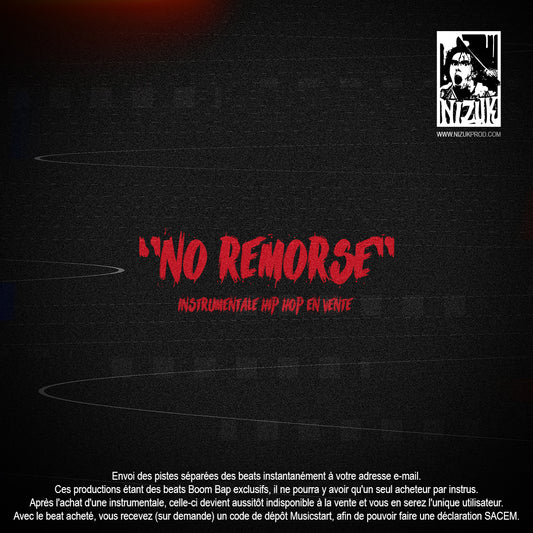 nizuk, no remorse, nizuk beats, instru rap, beat for sale, boom bap instrumentals,