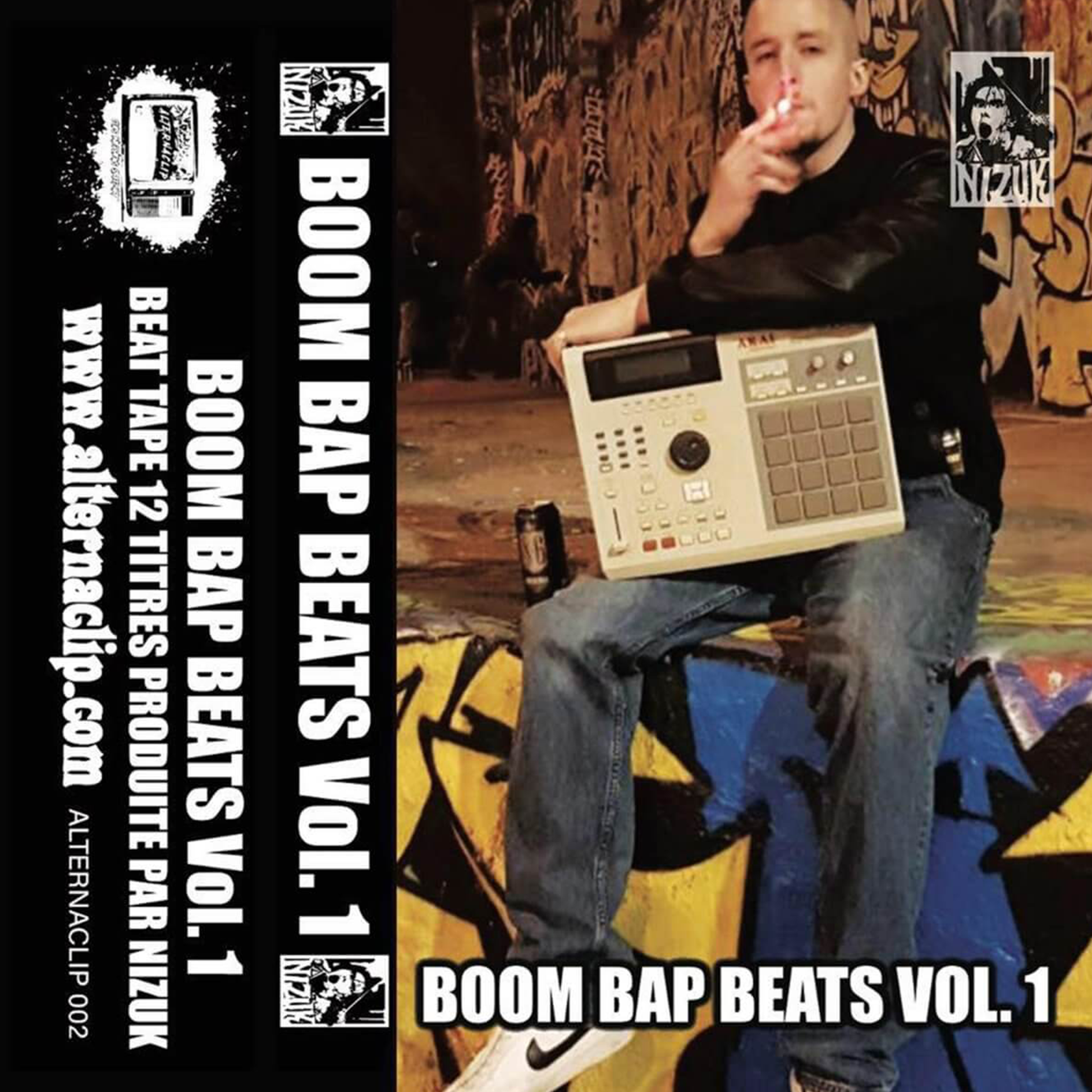 Beat Tape Hip Hop Old School du beatmaker Boom Bap Nizuk, Boom Bap Beats Vol.1 est un projet instrumental aux sonorités HipHop à l'ancienne et disponible au format K7 (cassette).
